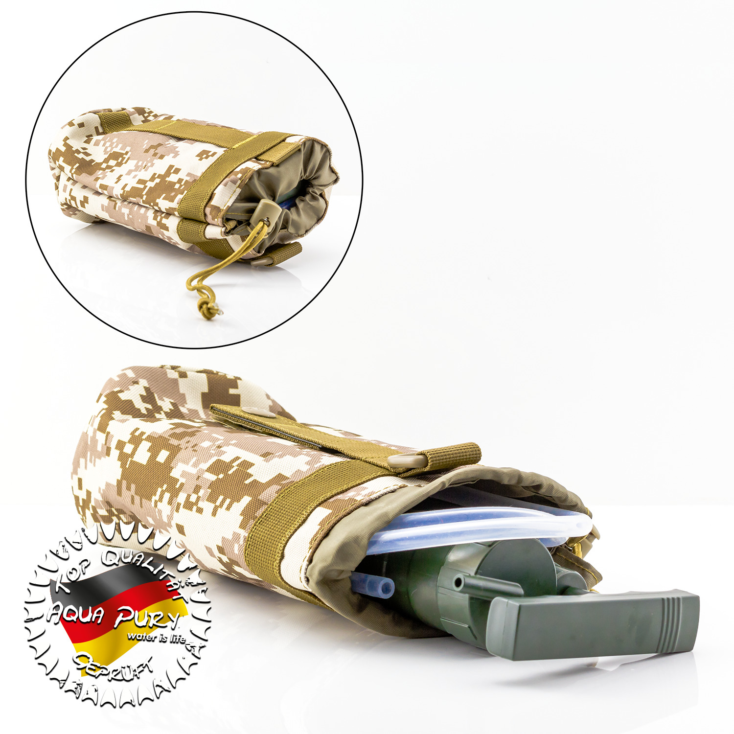 Liebdy® Aqua Pury Porti, der leistungsstarke tragbare Wasserfilter zur Trinkwasseraufbereitung für Outdoor, Survival, Krisenvorsorge und Camping